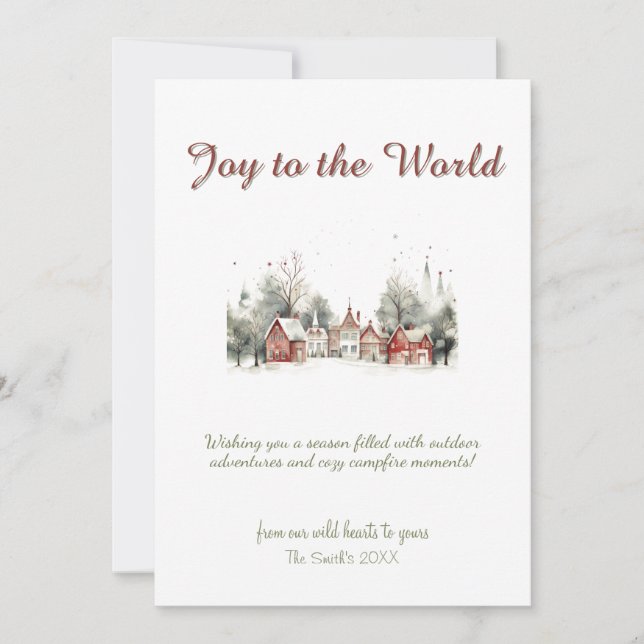 Navidad Tree Deer Decour Town Holiday (Anverso)