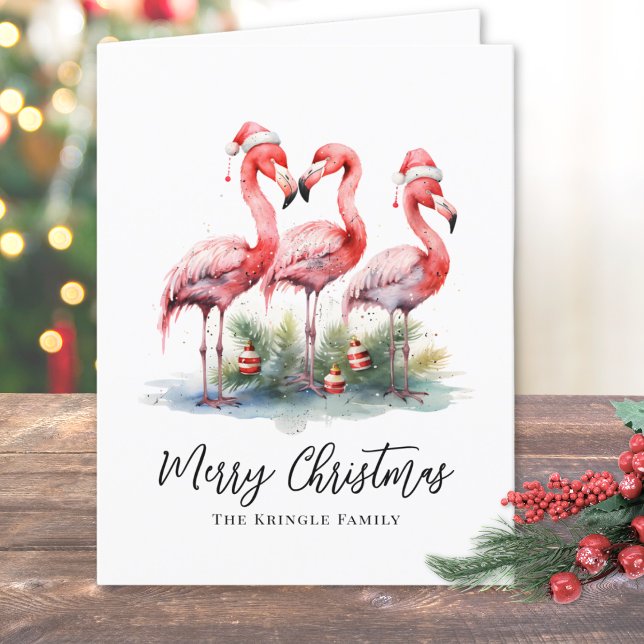 Navidad tropical de los cerezos (Tropical Merry Christmas Holiday Card)