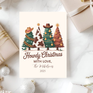 Navidad vaquera occidental de estampado de vaca a 