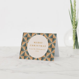 Navidad Verde Deco Vintage Personalizado Tarjeta D