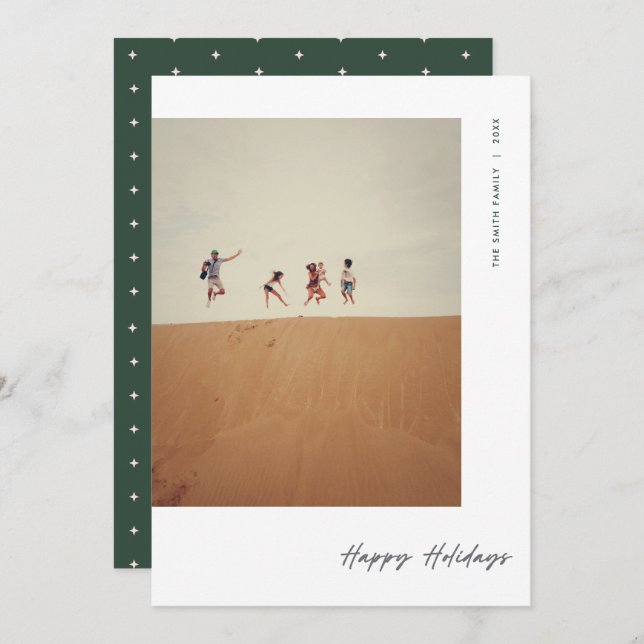 Navidad Verde Minimalista Moderna (Anverso / Reverso)