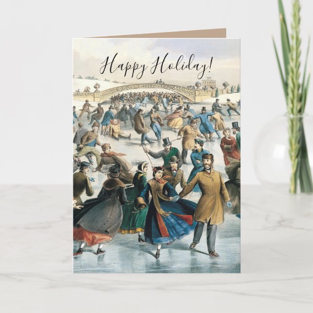 Navidad Victoriana Central Park Currier & Ives (Anverso)