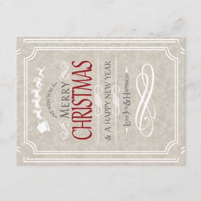 "NAVIDAD VICTORIANA VINTAGE" Tarjeta postal (Anverso)