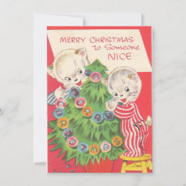 Navidad Vintage a Alguien Amable Gatos