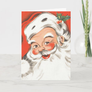 Navidad Vintage, Alegre Santa Claus con Sonrisa