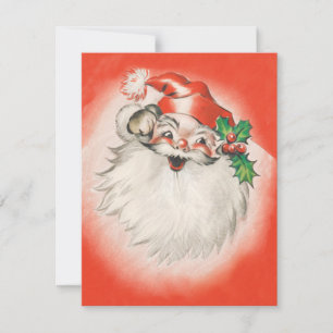 Navidad Vintage, Alegre Santa Claus Retro de los 5