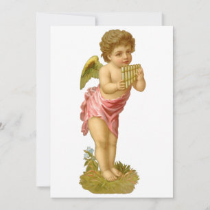 Navidad Vintage, Ángel Músico con Flauta de Pan