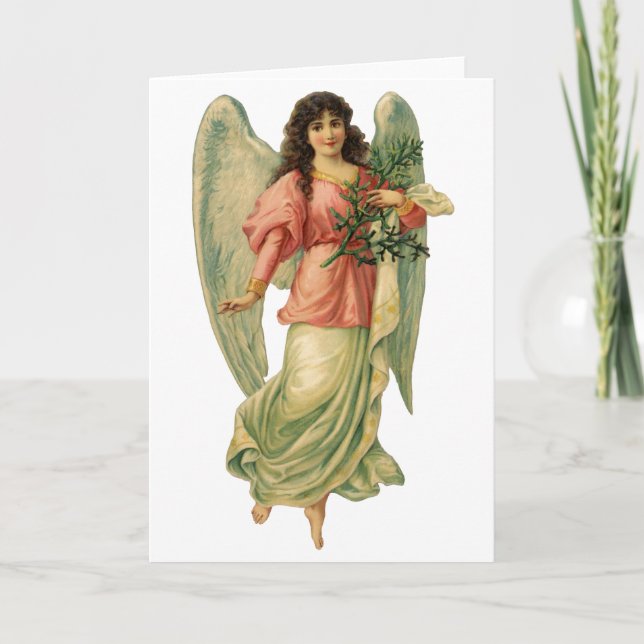 Navidad vintage, Ángel victoriano antiguo (Anverso)