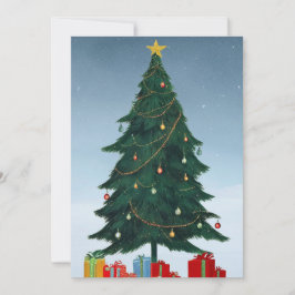 Navidad vintage: Árbol clásico y regalos