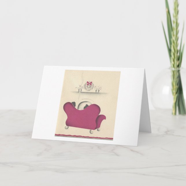 Navidad vintage "Bebé, hace frío afuera" (Anverso)
