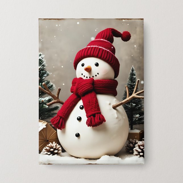 Navidad vintage - Botón (Anverso)