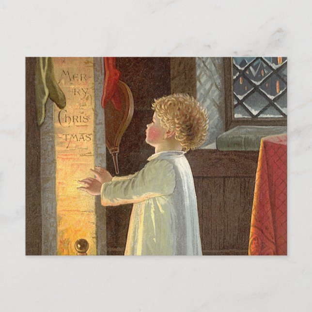 Navidad vintage, Calentamiento infantil junto a la (Anverso)