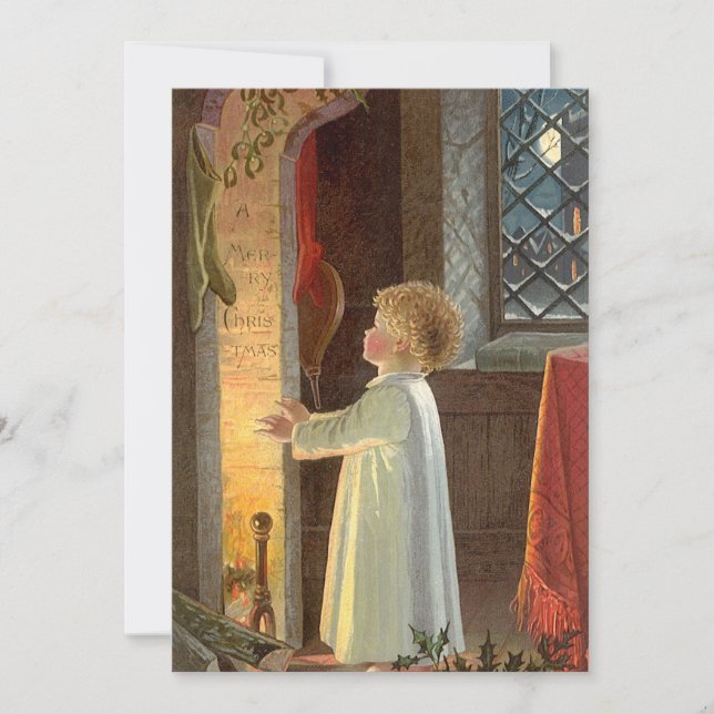 Navidad vintage, Calentamiento infantil junto a la (Anverso)