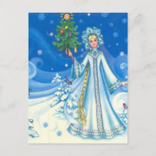 Navidad vintage, doncella de nieve