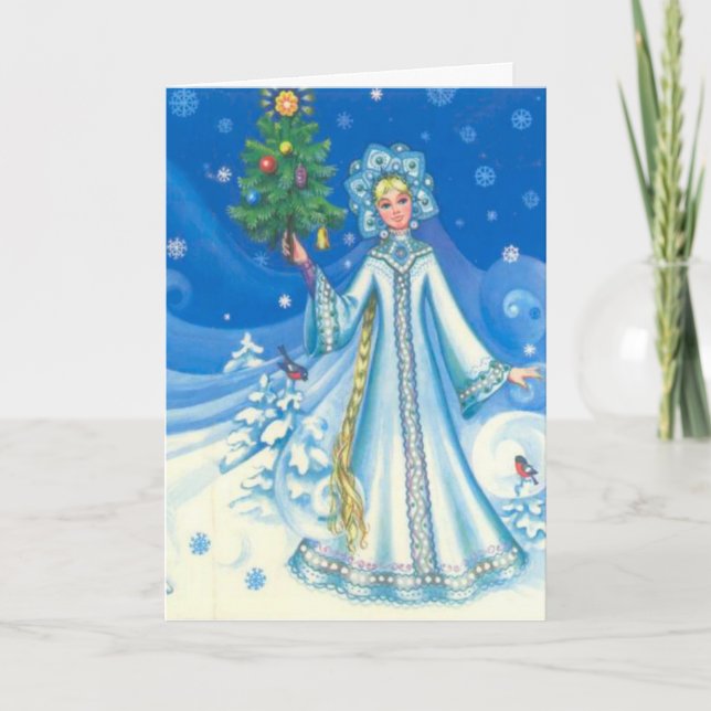 Navidad vintage, doncella de nieve (Anverso)