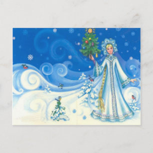 Navidad vintage, doncella de nieve