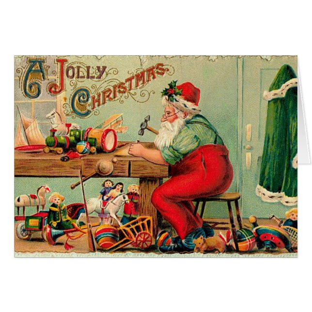 Navidad vintage en el taller de Santa Claus (Anverso (Horizontal))