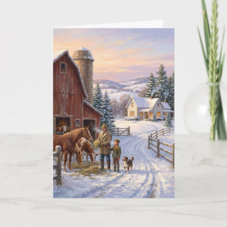 Navidad Vintage en la Granja: Padre e Hijo