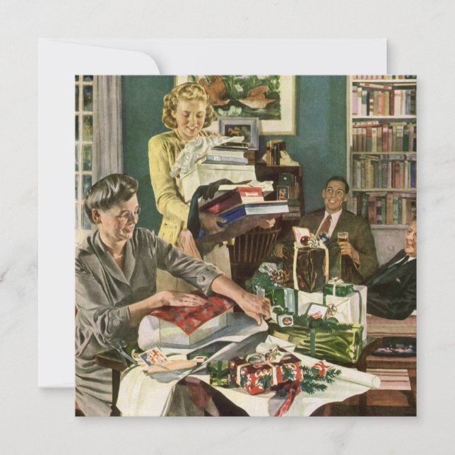 Navidad vintage, Feliz Regalos Familiares (Anverso)