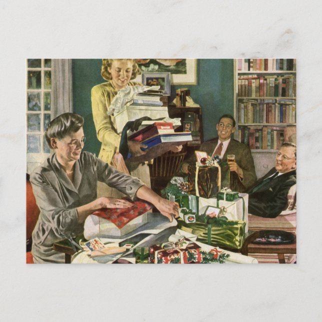 Navidad vintage, Feliz Regalos Familiares (Anverso)