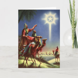 Navidad vintage, Magi y la estrella de Belén