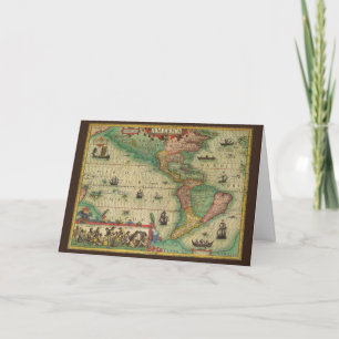 Navidad vintage, mapa del viejo mundo antiguo