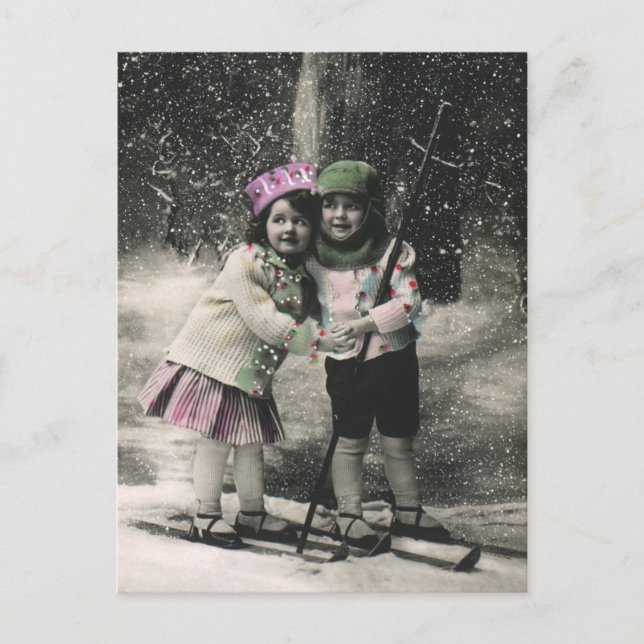 Navidad Vintage, Mejores Amigos en Esquís (Anverso)