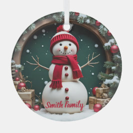 Navidad vintage - Ornamento del Círculo de Vidrio