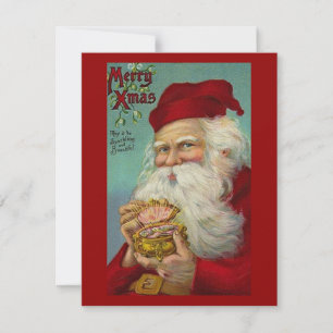 Navidad Vintage, Papá Noel, Brillo Falso