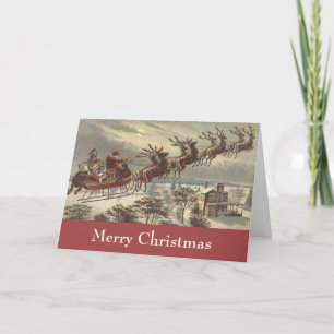 Navidad vintage, Papá Noel victoriano en Sleigh