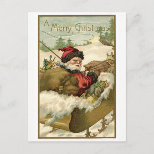 Navidad vintage, Papá Noel victoriano en Sleigh