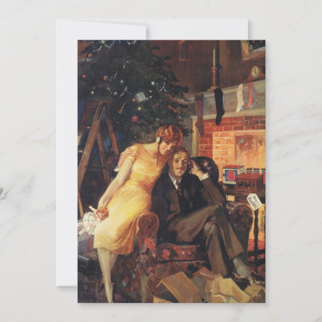 Navidad Vintage, Pareja de Amor y Romance (Anverso)