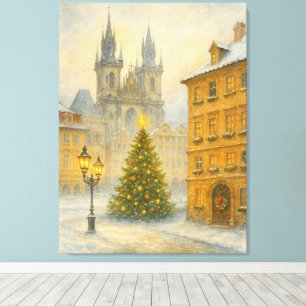 Navidad Vintage Praga • Arte Retro del Casco Antig
