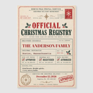 Navidad Vintage Registro Polo Norte