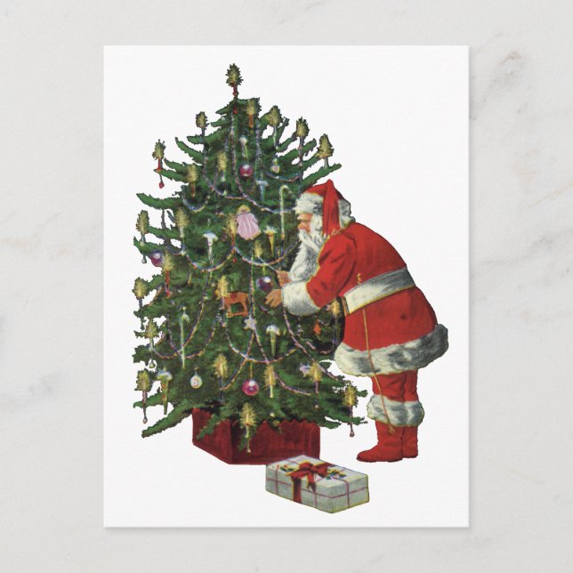 Navidad vintage, Santa Claus con regalos (Anverso)