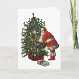 Navidad Vintage, Santa Claus con regalos