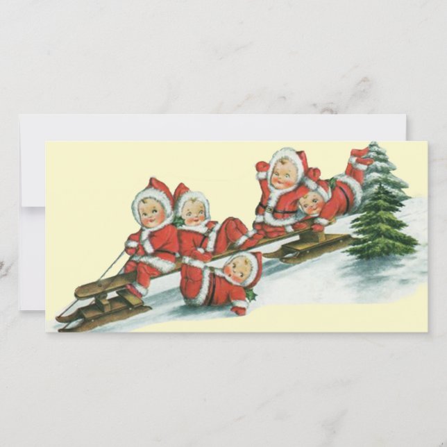 Navidad vintage Santa Claus Helper (Anverso)