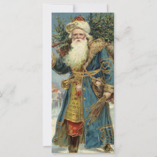 Navidad vintage, Santa Claus victoriano con árbol