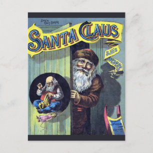 Navidad vintage, Santa Claus y su libro de obras