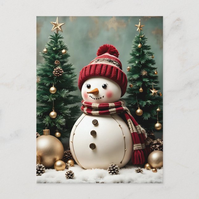 Navidad Vintage - Tarjeta de Vacaciones (Anverso)