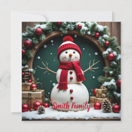 Navidad vintage - Tarjeta plana