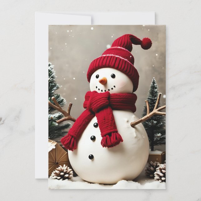 Navidad vintage - Tarjeta plana (Anverso)