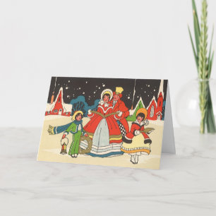 Navidad Vintage, una familia cantando villancicos
