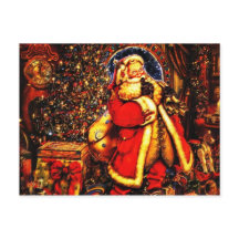 Navidad Vintage Victoriano Santa Claus