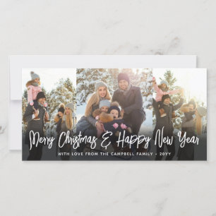Navidad y Año Nuevo 2 Fotos Escritura Blanca Cepil