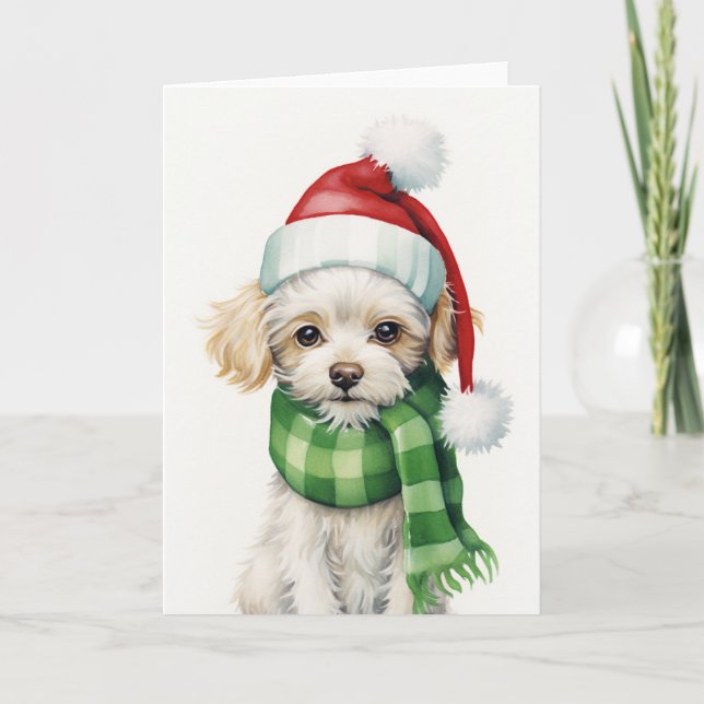 Navidad y Perro Santa, Perro de las fiestas, Lhasa (Anverso)