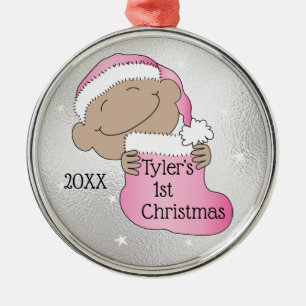 Navidades1.ᵉʳ Navidades ornamento rosa claro