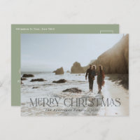 Navidades 1 postal de estampado floral botánico