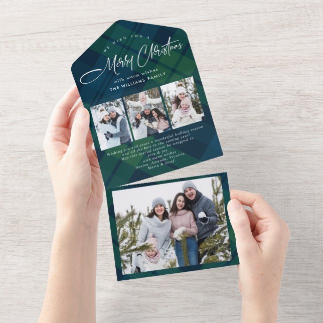 Navidades 4 Tarjeta de vacaciones de felicitación  (desgarro)