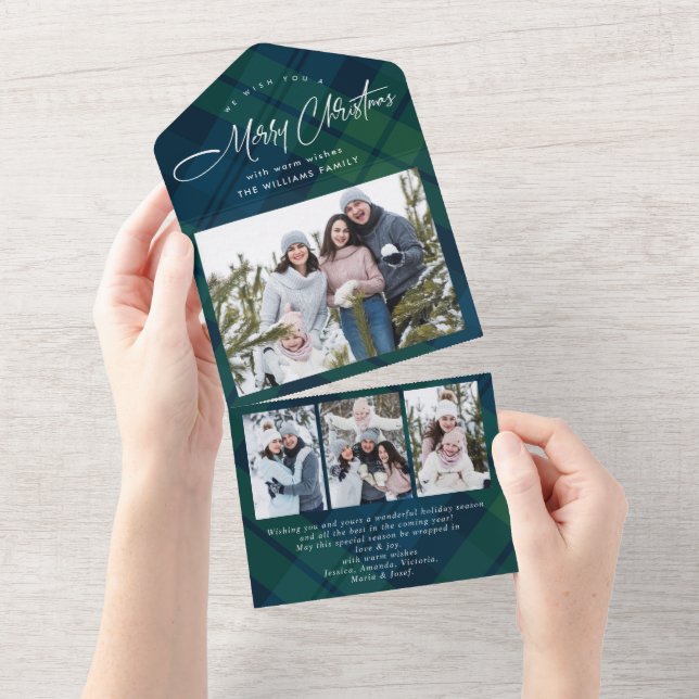 Navidades 4 Tarjeta de vacaciones de felicitación  (desgarro)